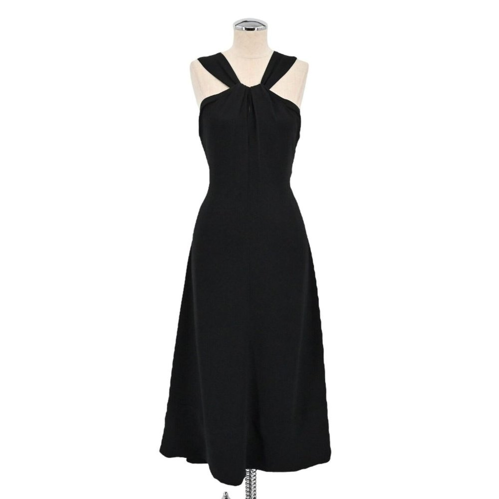 Proenza Schouler Black Cross‑Strap Midi Dress